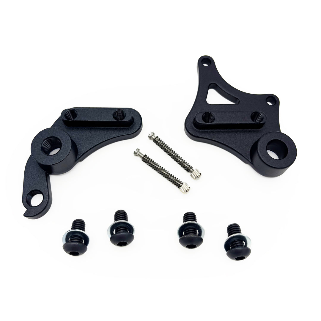 Slider dropouts - Thru-axle (12x1.5) with ISO tab & derailleur hanger with or without steel sliders