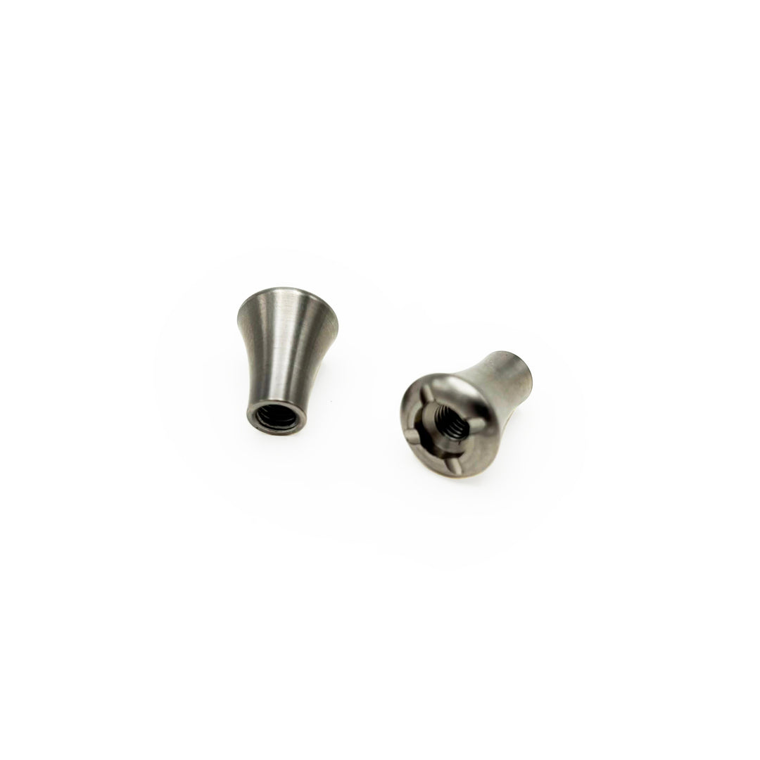 Titanium head tube barrel adjuster mounts - pair
