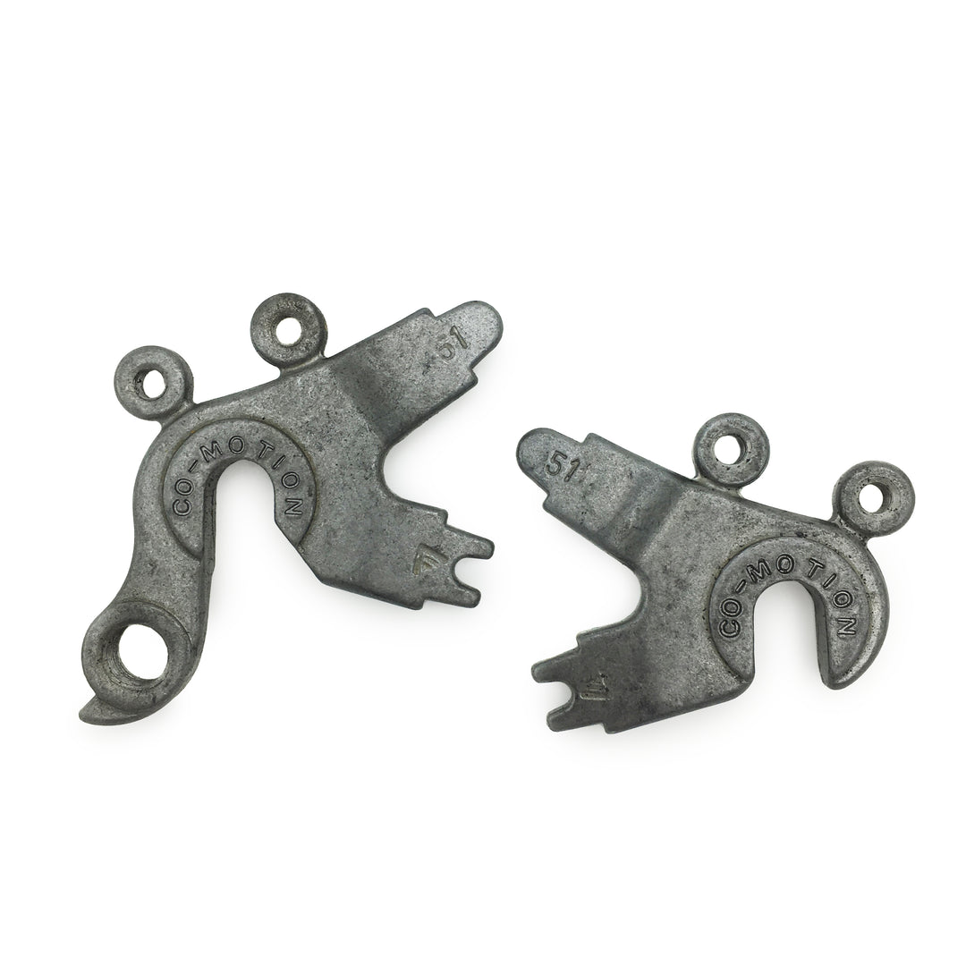 Rear vertical dropouts - tab style - 51° seatstay/chainstay angle