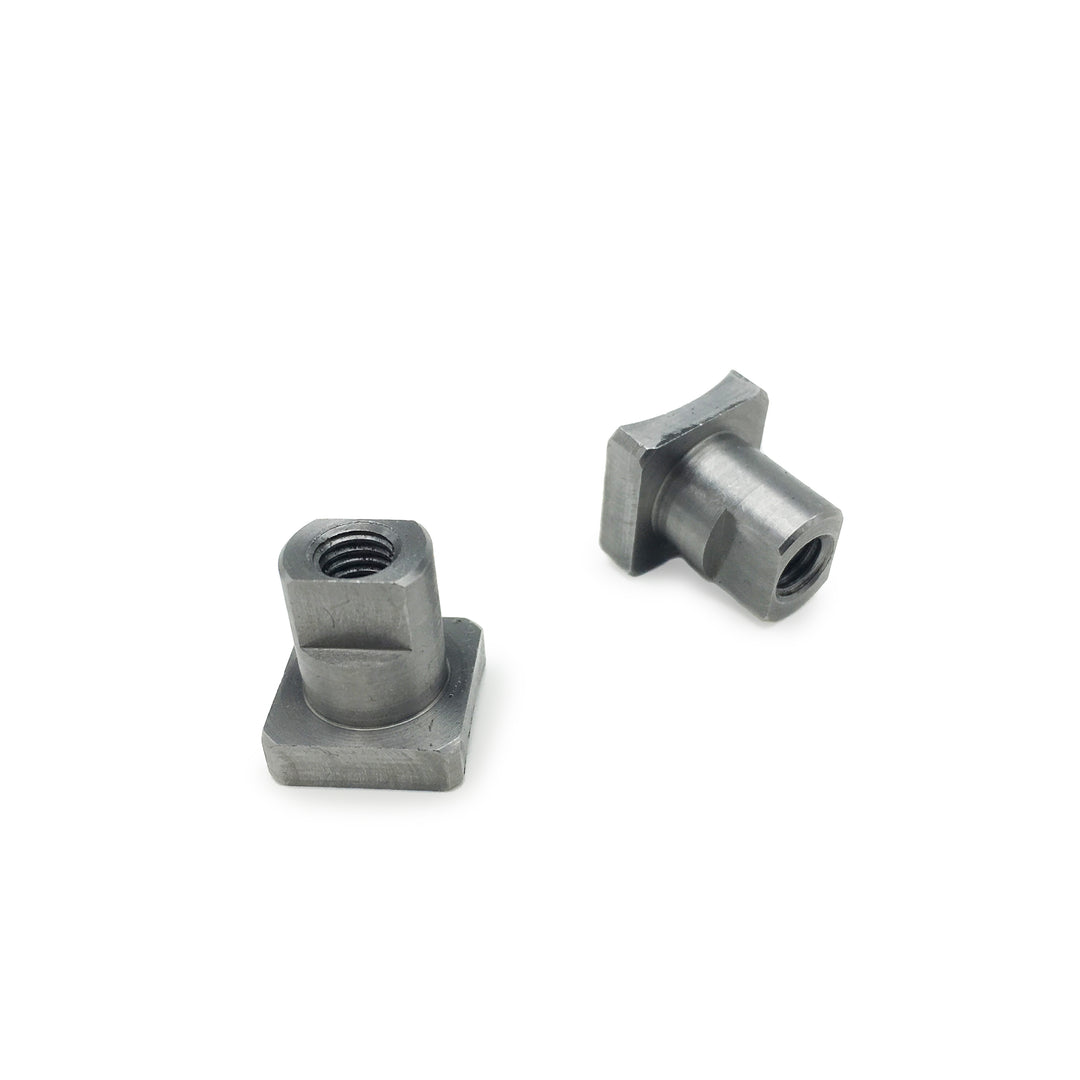 Downtube shifter bosses - machined steel - pair