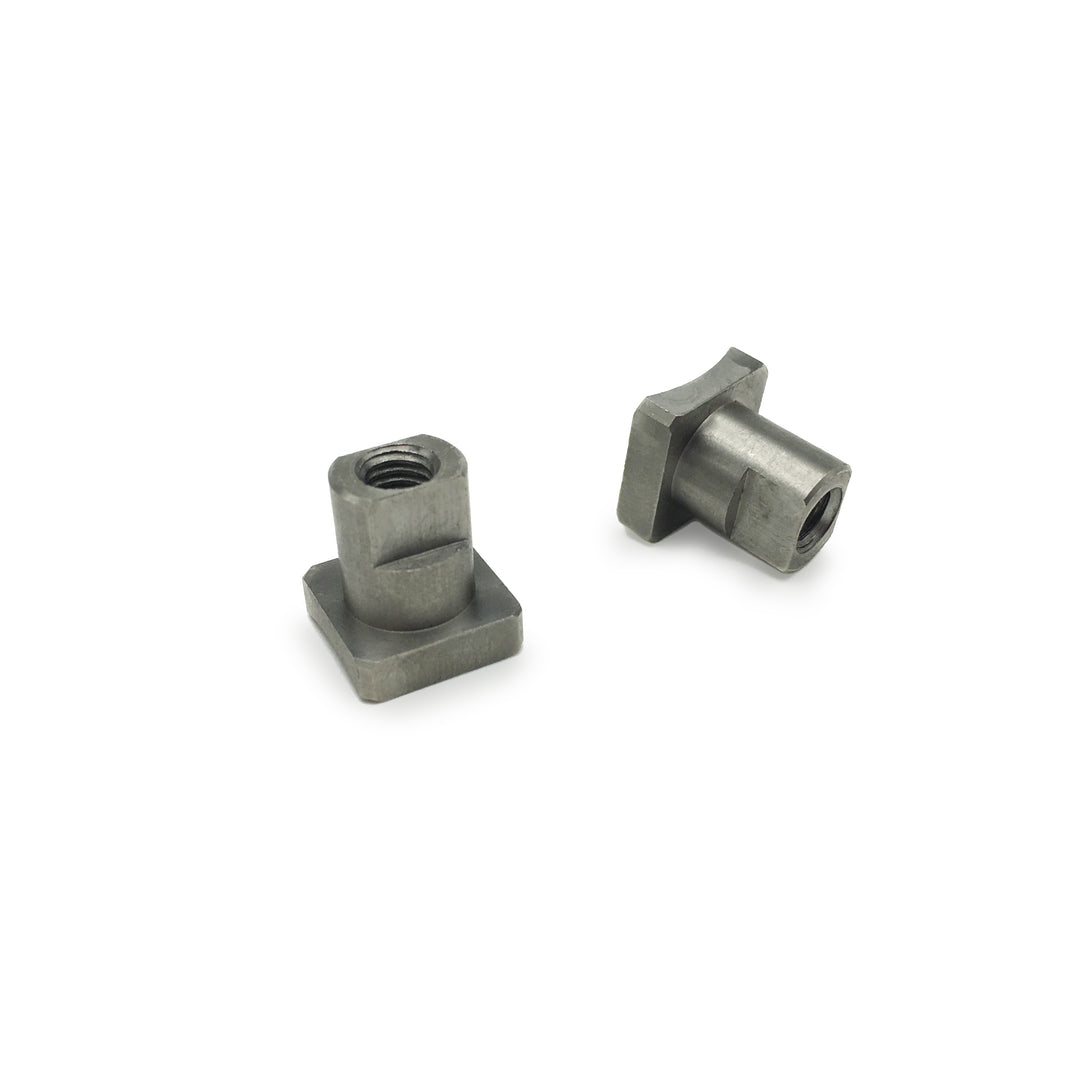 Downtube shifter bosses - machined stainless steel - pair