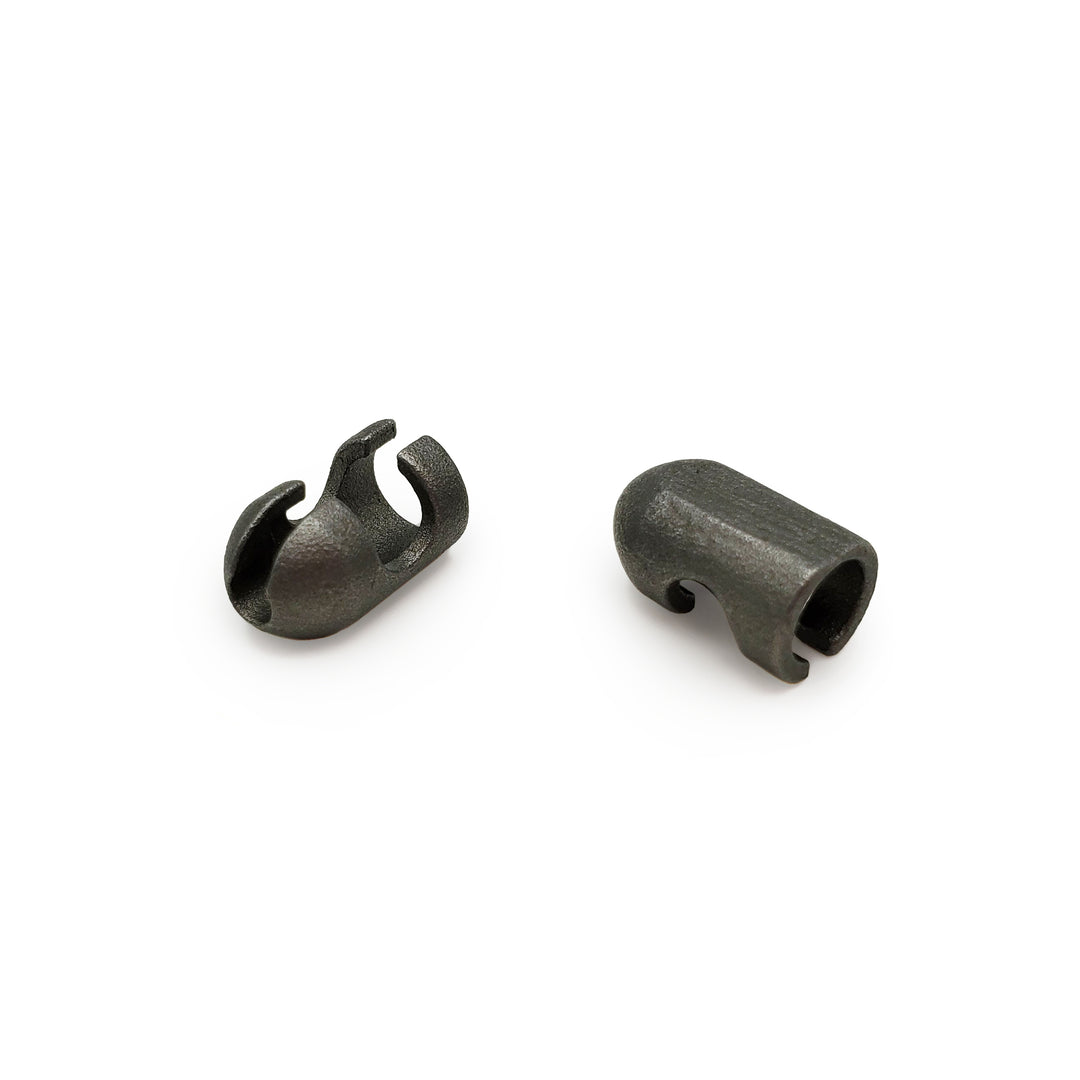 Cast steel single housing stops with cutout - 2 & 10-packs