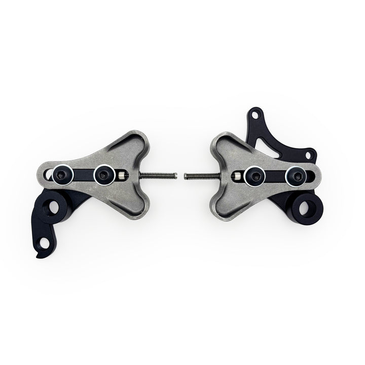 Slider dropouts - Thru-axle (12x1.5) with ISO tab & derailleur hanger with or without steel sliders