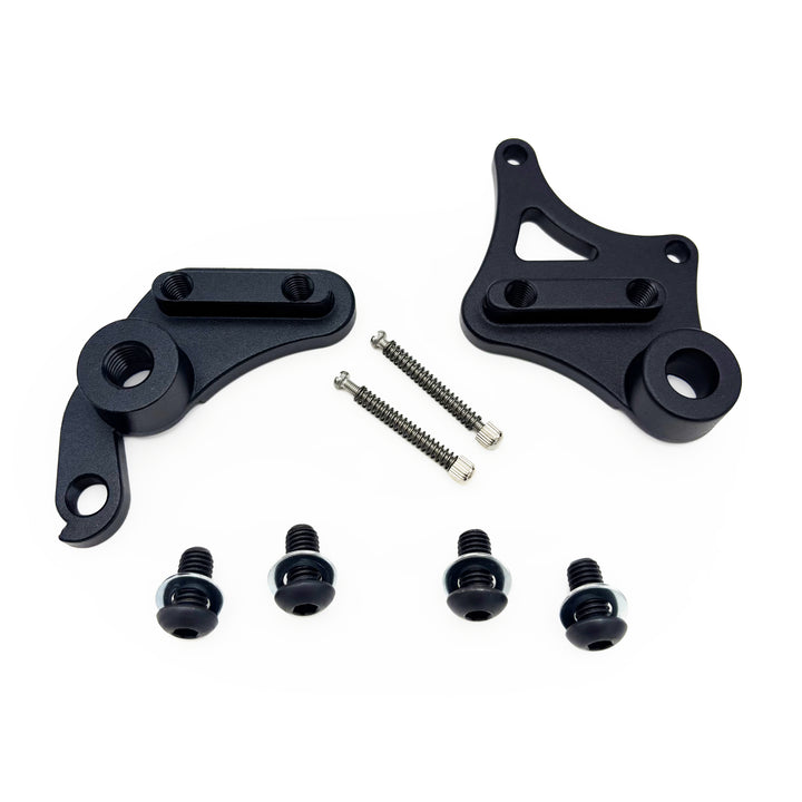 Slider dropouts - Thru-axle (12x1.5) with ISO tab & derailleur hanger with or without steel sliders