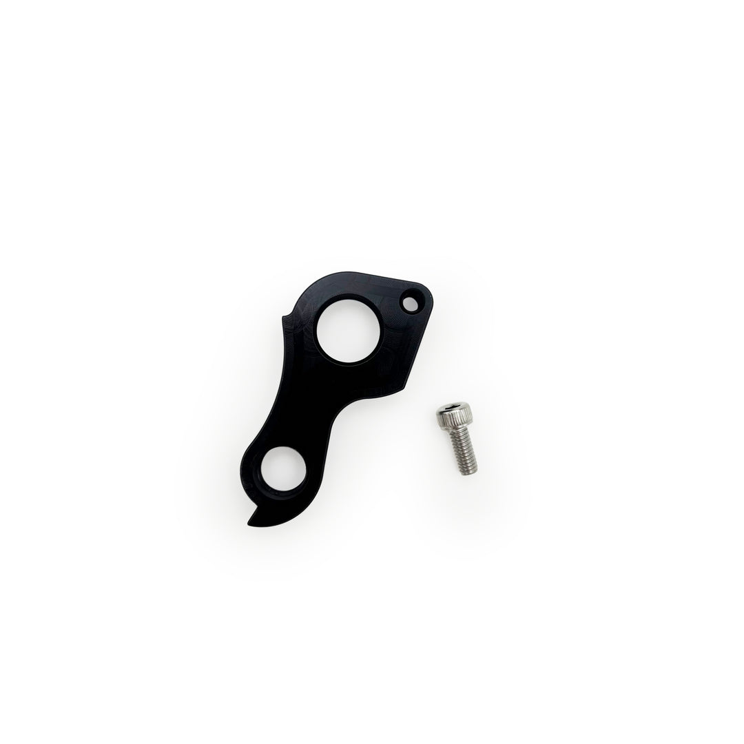 Long Shen hooded rear thru-axle dropout for flat-mount disc brakes w/ replaceable der. hanger