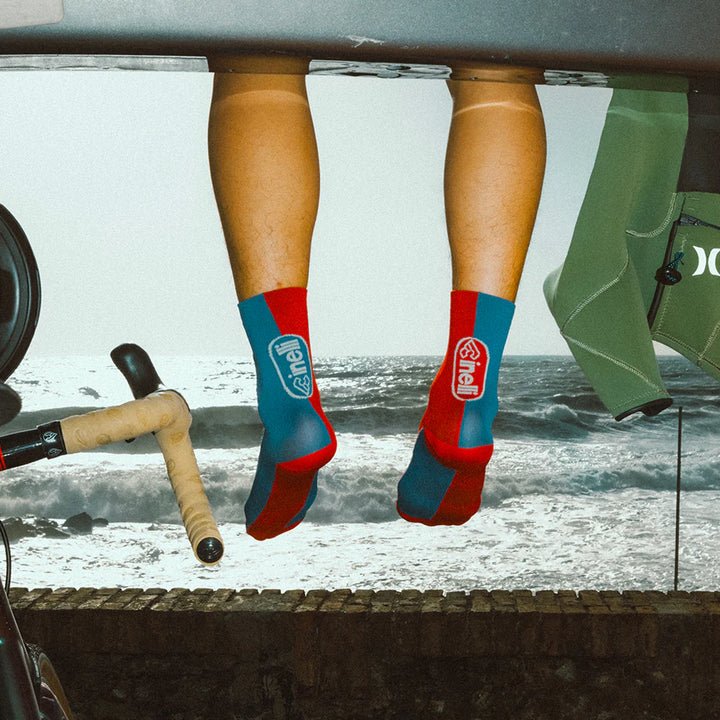 Cinelli Oval Red socks - sizes S/M and L/XL