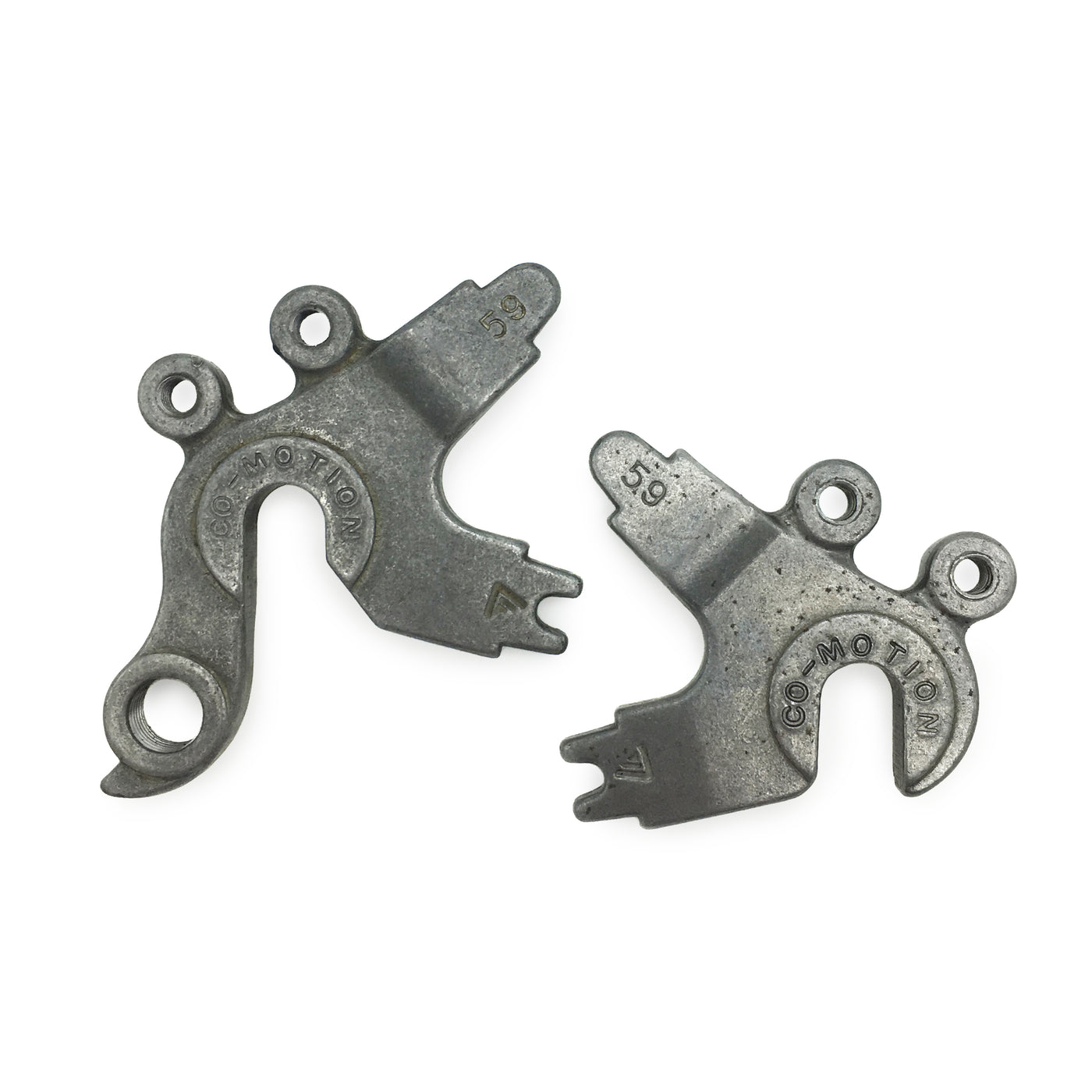 Rear vertical dropouts - tab style - 59° seatstay/chainstay angle